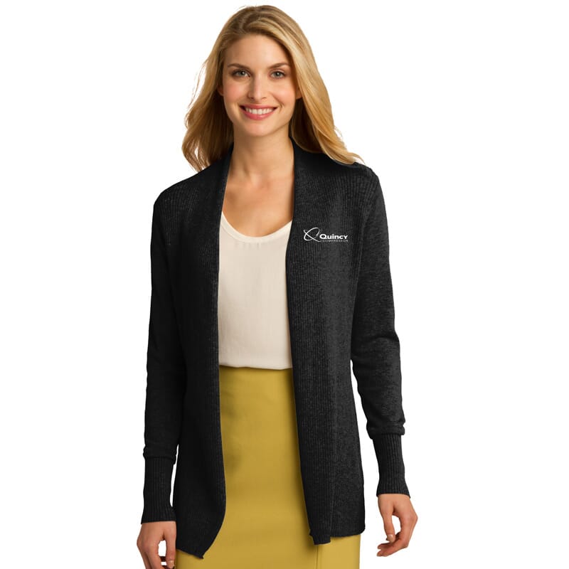 Quincy Port Authority Ladies Open Front Cardigan Sweater