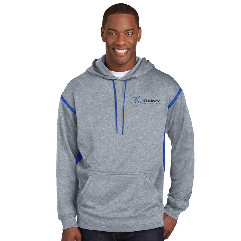 Quincy Sport-Tek Tech Fleece Colorblock Hooded Sweatshirt