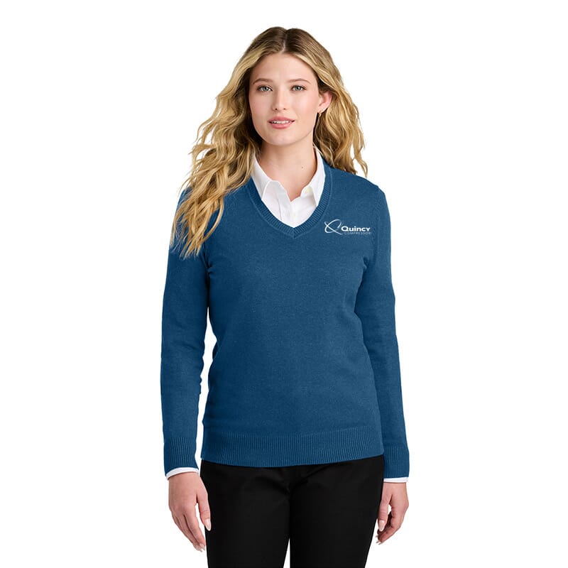 Quincy Port Authority Women’s Easy Care V-Neck Sweater