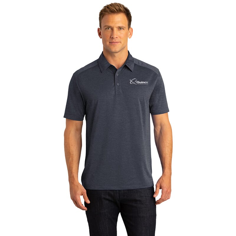 Quincy Port Authority Digi Heather Performance Polo