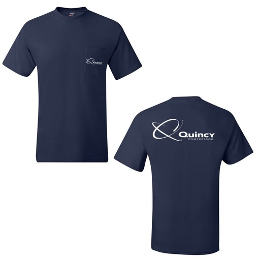[2300661] Quincy Navy Pocket T-Shirt